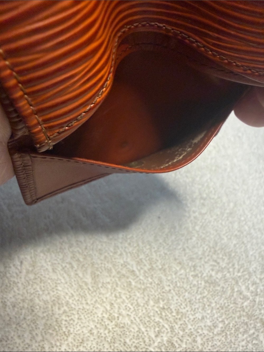 Louis Vuitton Brown Epi Leather Card & Coin Holder - Picture 7 of 13